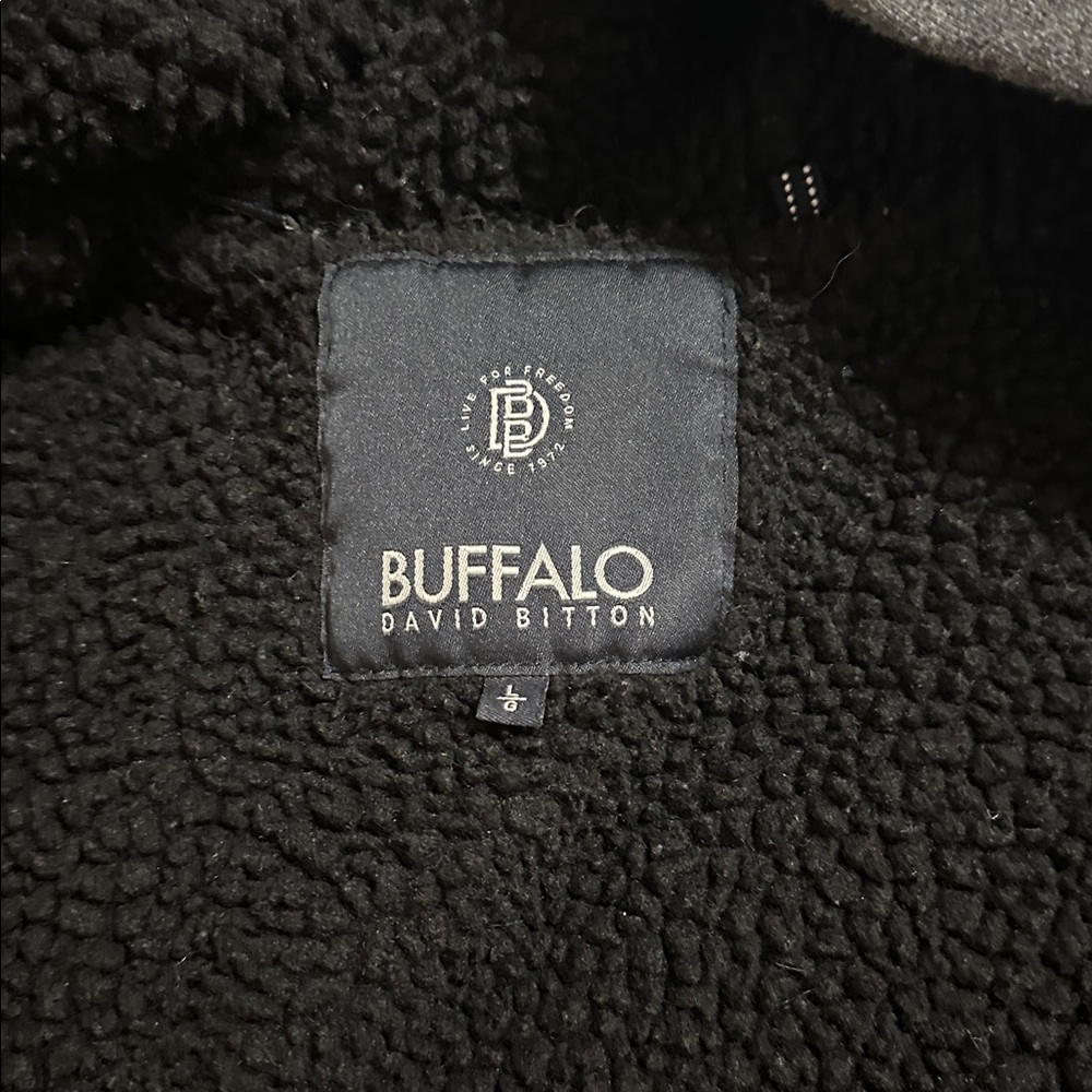 Buffalo David Bitton Men's Gray Zip-Up Sweater - Picture 2 of 3